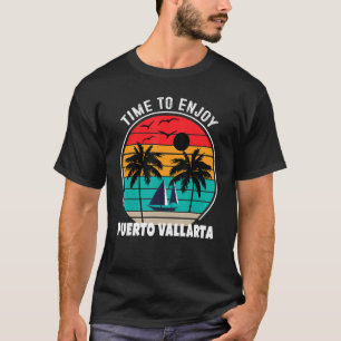 Vacay Mode Time To Enjoy Puerto Vallarta Retro T-Shirt