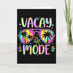 Vacay Mode Vacation Summer Cruise Palm Trees Getaw Card