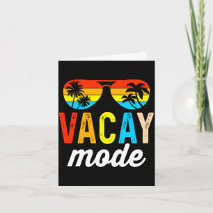 Vacay mode vintage vacation summer cruise family card