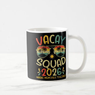 Vacay Squad 2026 Tropical Summer Family Vacation Coffee Mug