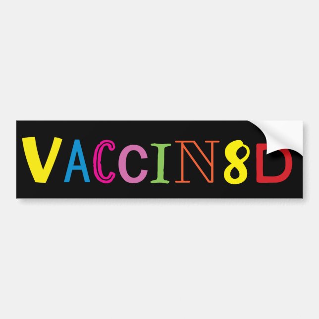 VACCIN8D (Neon Multicolor/Black) Bumper Sticker (Front)