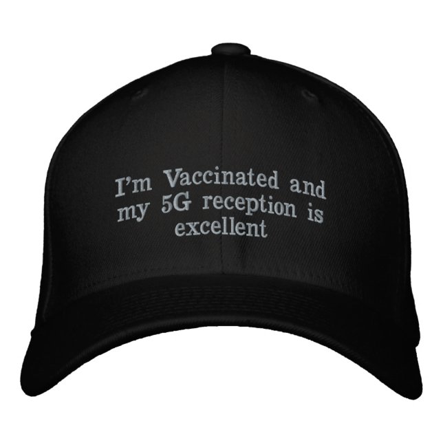 Vaccinated 5G hat - front only (lower cost) (Front)