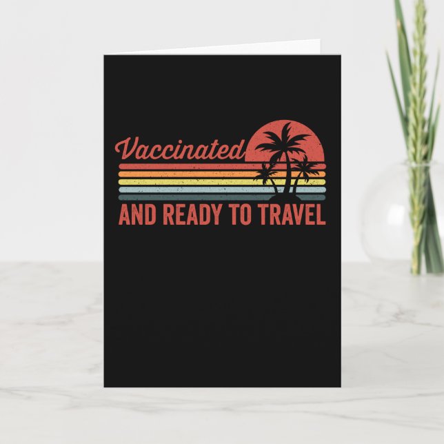 Vaccinated and ready to travel card (Front)