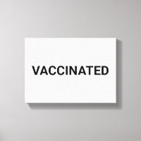 Vaccinated, black white customizable