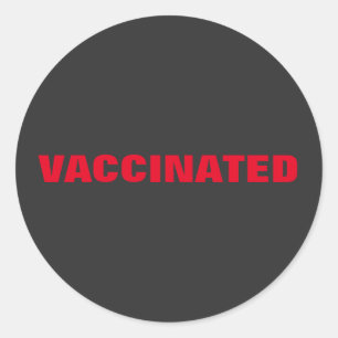 Vaccinated Coronavirus Pandemic Classic Round Sticker