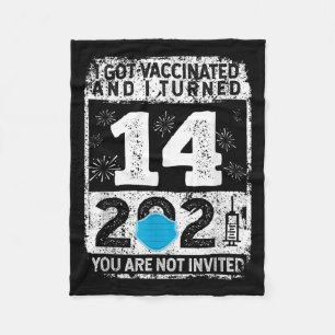 Vaccinated Funny Humor Graphic 2021 Birthday Quote Fleece Blanket