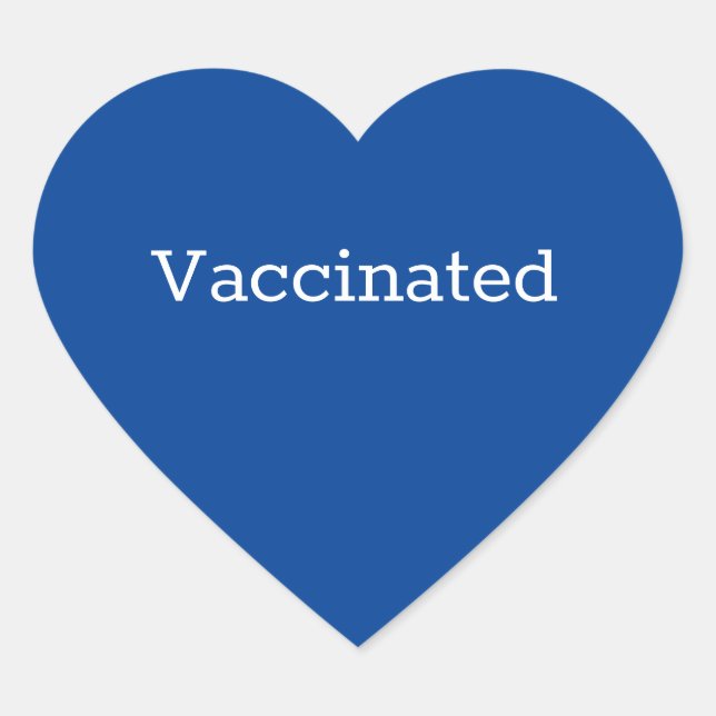 Vaccinated Heart Sticker (Front)