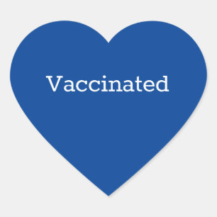 Vaccinated Heart Sticker
