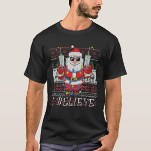 Vaccinated Santa Claus I Believe Ugly Christmas Tr T-Shirt