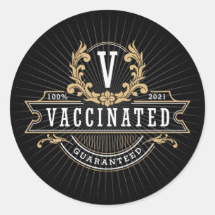 Vaccinated Sticker Regal Emblem VAX'd