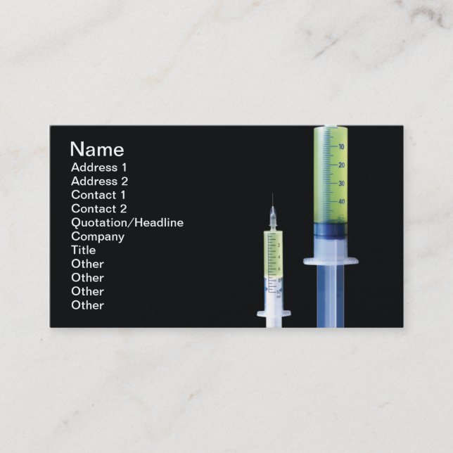 Vaccination Business Card (Front)