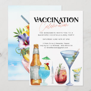 Vaccination Celebration   We've Been Vaccinated  Invitation