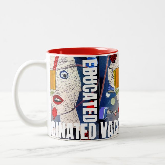 Vaccination Education Two-Tone Coffee Mug (Left)