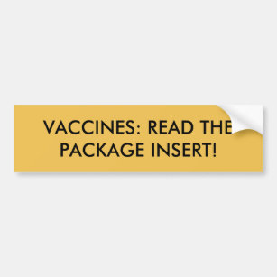 Vaccine Bumper Sticker