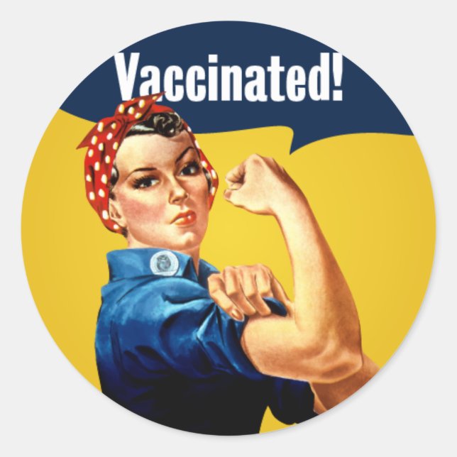 Vacciné Rosie le Sticker Riveter (Devant)