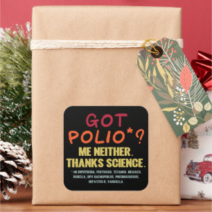 Vaccines Work Thanks Science Epidemiology Student  Square Sticker