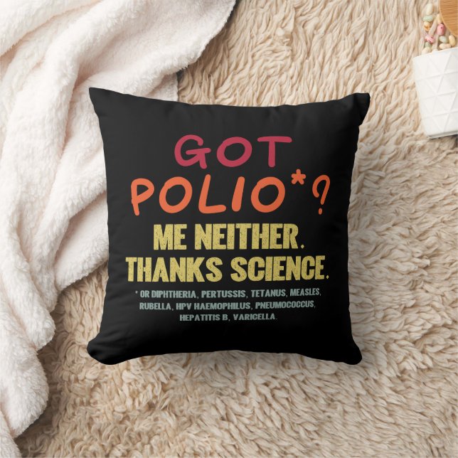 Vaccines Work Thanks Science Epidemiology Student  Throw Pillow (Blanket)