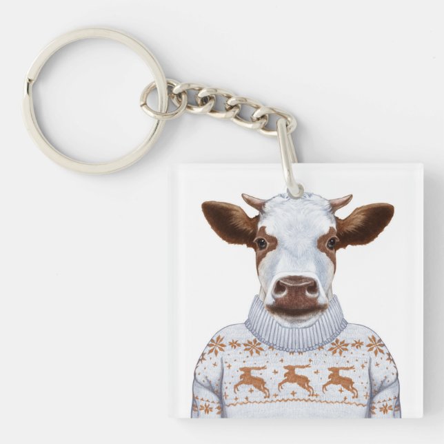 Vache à chandail de Noël (Devant)