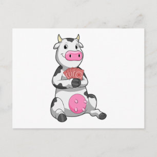 Vache au Poker avec cartes de Poker
