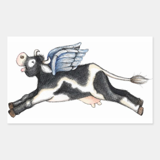 Vache avec ailes - Stickers (Devant)