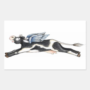 Vache avec ailes - Stickers