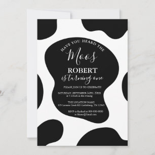 Vache Avez-Vous Entendu Moos Invitation Anniversai
