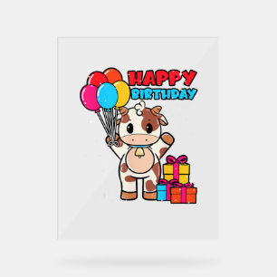 Vache Birthday Balloon Thème Cattleman Farman Cute