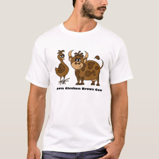 Vache Brown à brun de poulet - T-shirt