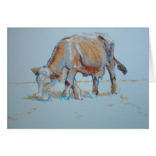 Vache Brown frôlant le bovin bronzé par peinture