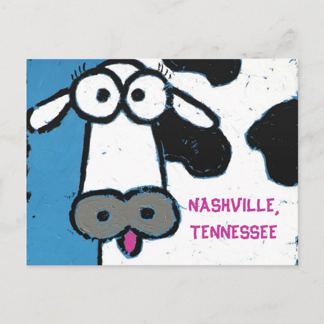 vache, CARTE POSTALE de NASHVILLE, TENNESSEE (Devant)