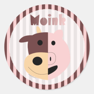 Vache + Cochon = autocollants Moink