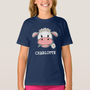 Vache de dessin animé mignonne T-shirt animal de