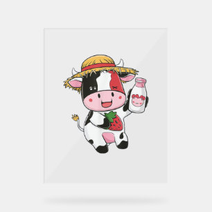 Vache de fraise Kawaii Anime Lait de fraise _7