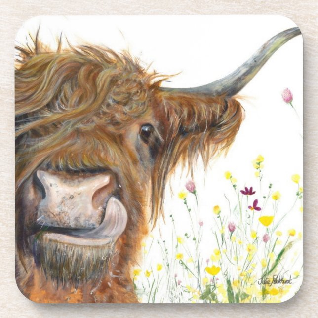 Vache des Highlands dans le dessous de verre des f (Devant)