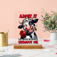 Vache drôle ennuyeux vie mot art