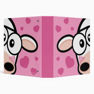Vache frappée par amour mignon 1,5" classeur