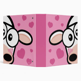 Vache frappée par amour mignon 1,5" classeur