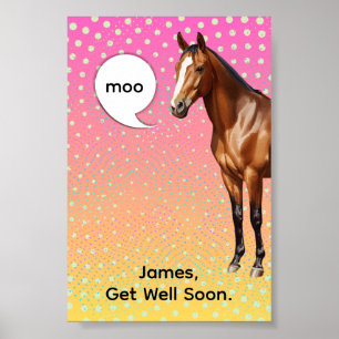 vache guéris cheval affiche