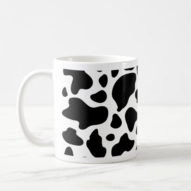 Vache Imprimer Mug Motif Vache noir et blanc (Gauche)