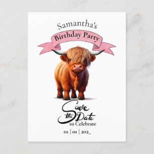 Vache Joyeux Anniversaire Fille Carte Postale