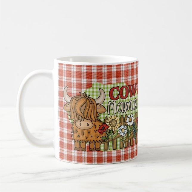 Vache Mama-Scottish Highland Coffee Mug (Gauche)