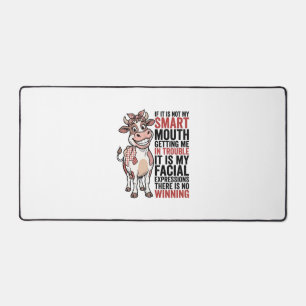 Vache mignonne insolente graphique vintage Smart M