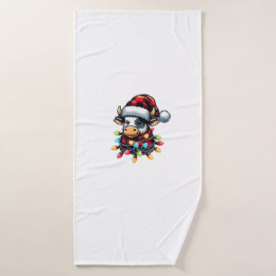 Vache Noël Père Noël Buffalo Plaid Noël Vache Love