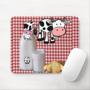 Vache Rouge Lait Plaid Souris Pad! Tapis de souris