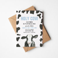 Vache sainte Je suis une bleue Plaid Invitation d'
