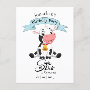 Vache Sauvez La Date Joyeux Anniversaire Carte Pos