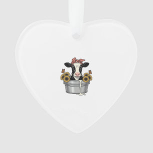 Vache vintage dans une baignoire Tournesol Papillo