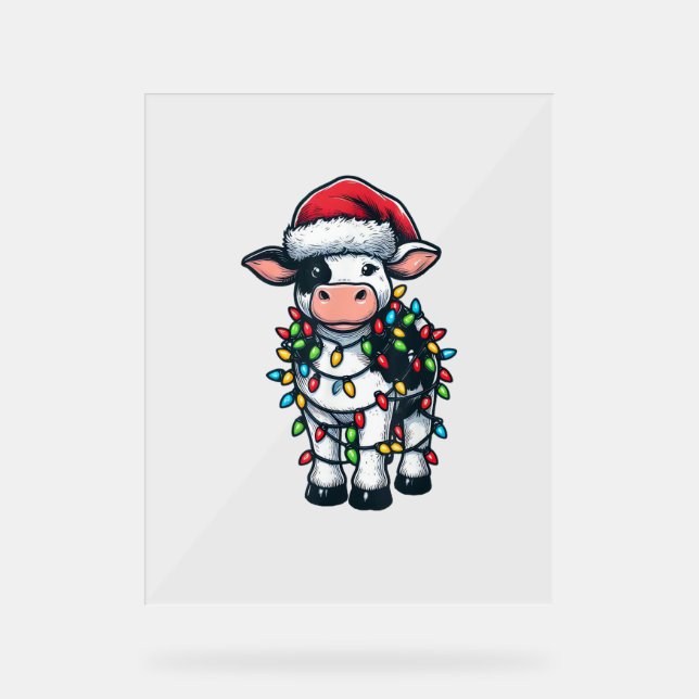 Vache Xmas tenue mignonne Père Noël Vache (Recto)