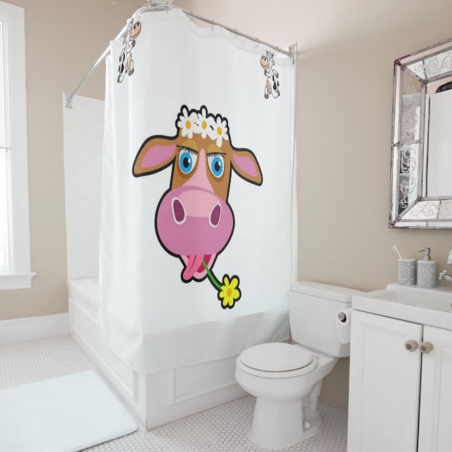 Vaches de rideau de douche (En situation)