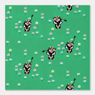 Vaches et marguerites laitières Papier peint